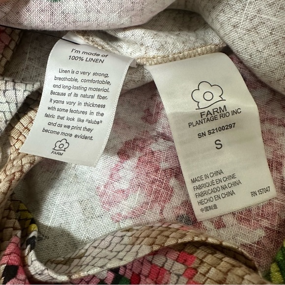 NWOT FARM Rio Womens Floral Open Crossed Back Strap Frills Romper - S - Picture 9 of 16